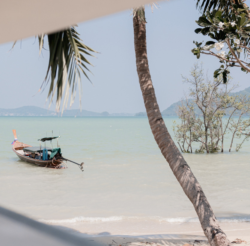 Rawai Beach with longtail boat