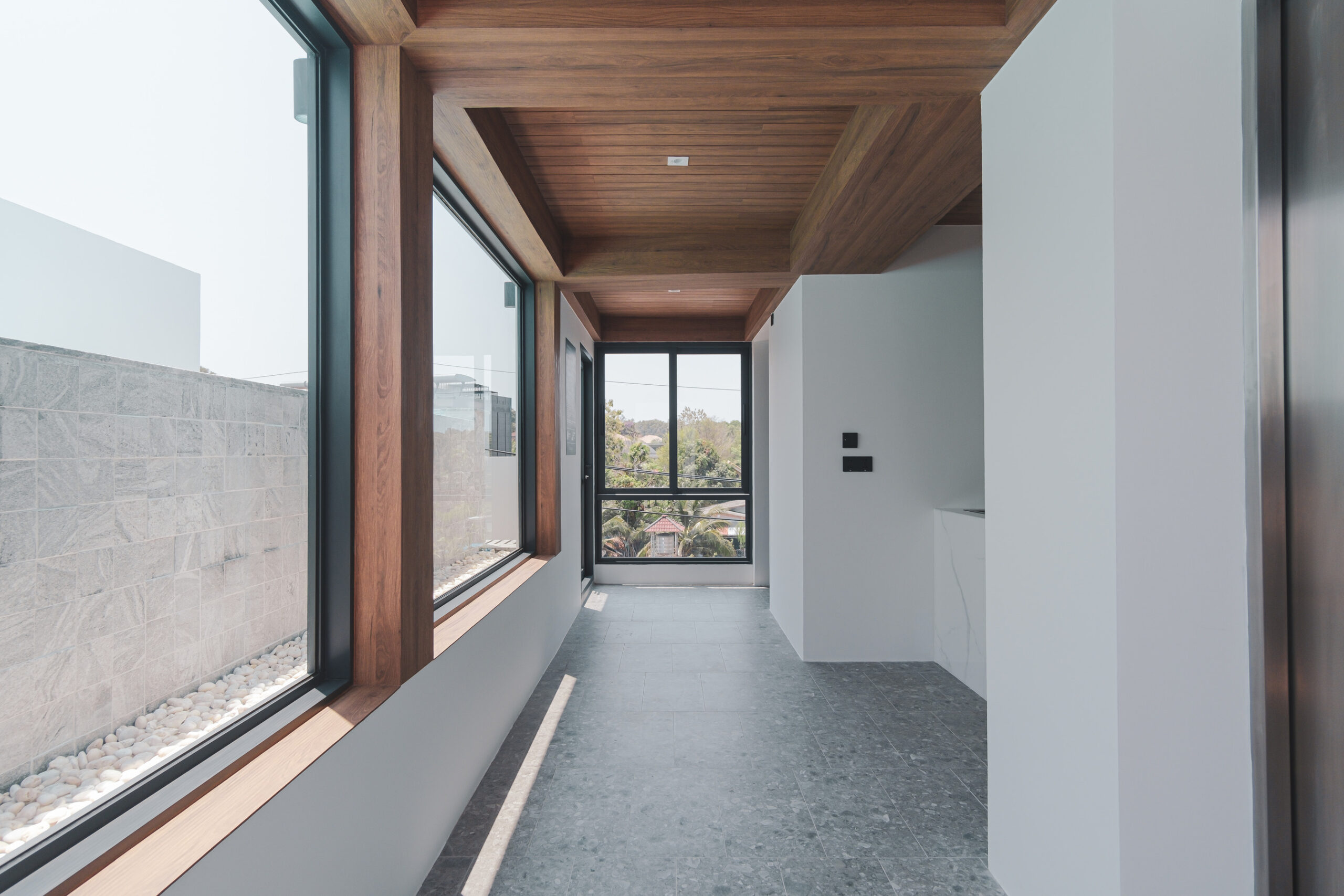 Rooftop indoor area with pantry and private elevator