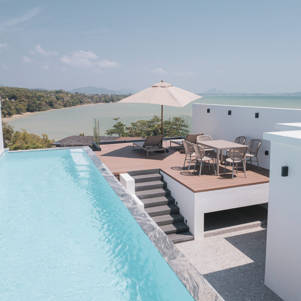 Phuket seaview villa for rent with infinity swimming pool and outdoor areas